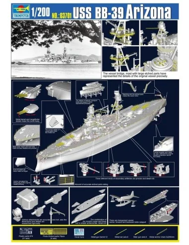 USS Arizona BB-39, 1/200 - Trumpeter 03701