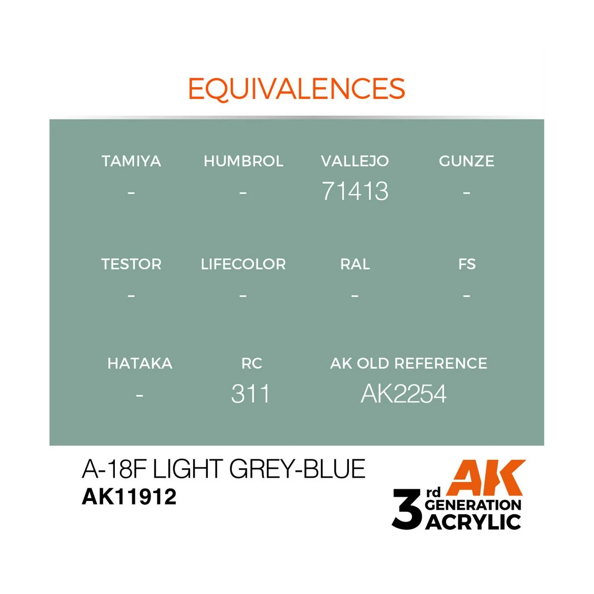 A-18f Light Grey-Blue - AK Interactive AK11912
