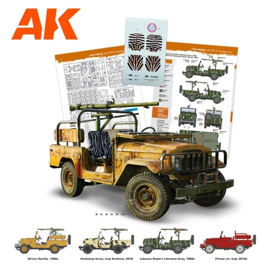 FJ43 Pickup with SPG-9. RECOILLESS GUN, 1/35 - AK Interactive AK35003