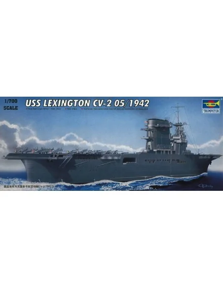 USS Lexington CV-2 05/1942 mit Flugzeugen und Wasserfläche!!!!, 1/7...