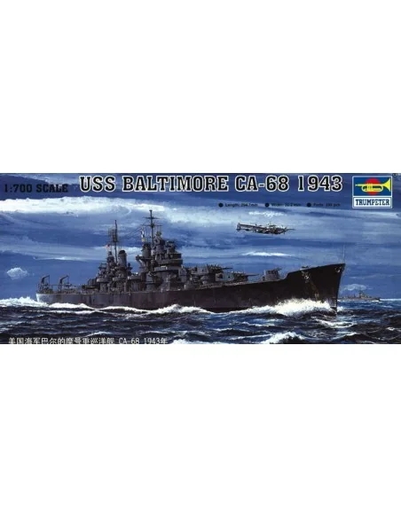 USS Baltimore CA-68 1943, 1/700 - Trumpeter 05724