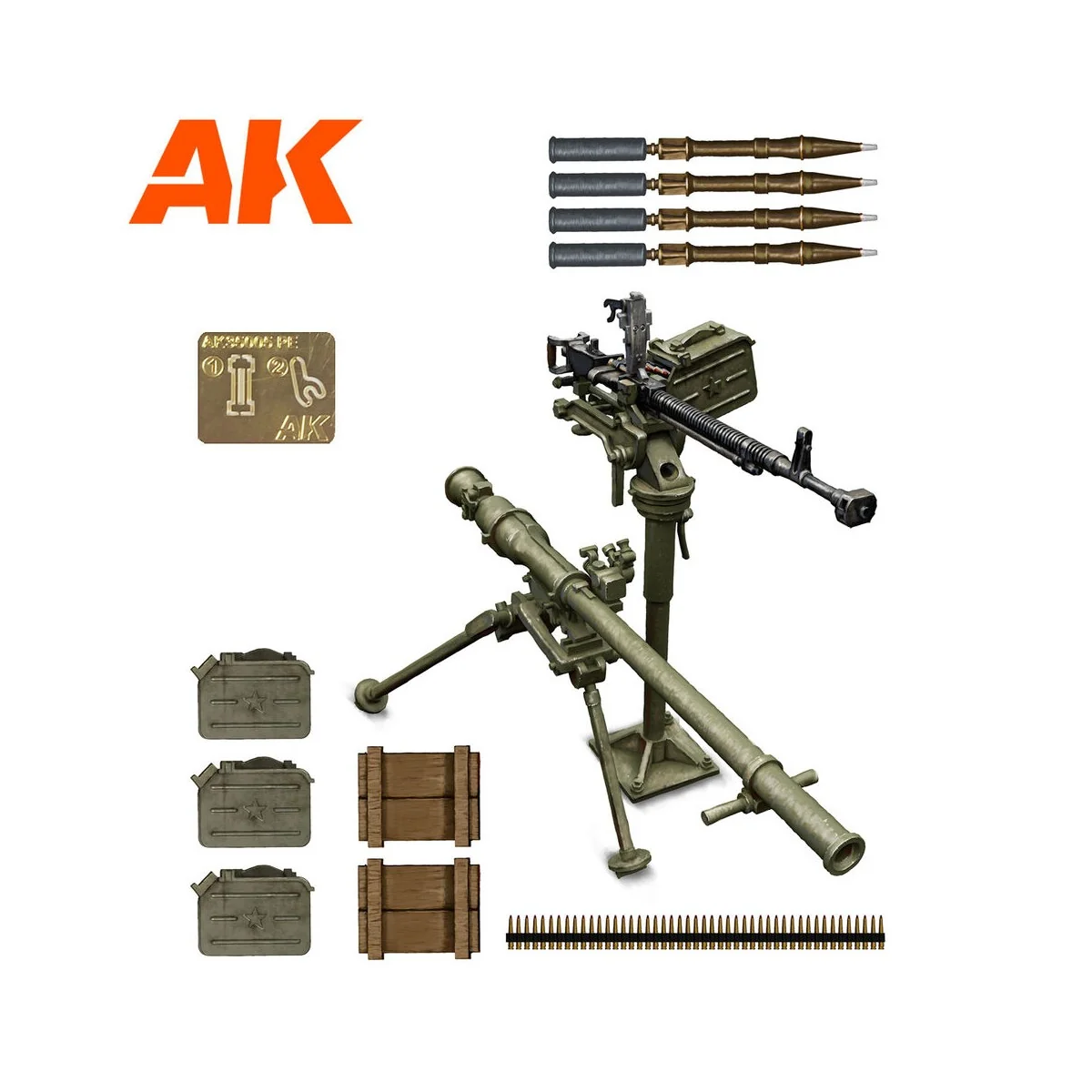 Infantry Support Weapon Set 1: DShKM & SPG-9, 1/35 - AK Interactive...