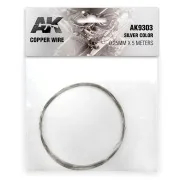 Copper Wire 0.25mm x 5 meters SILVER COLOR - AK Interactive AK9303