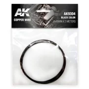Copper Wire 0.45mm x 5 meters BLACK COLOR - AK Interactive AK9304