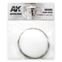 Copper Wire 0.45mm x 5 meters SILVER COLOR - AK Interactive AK9305