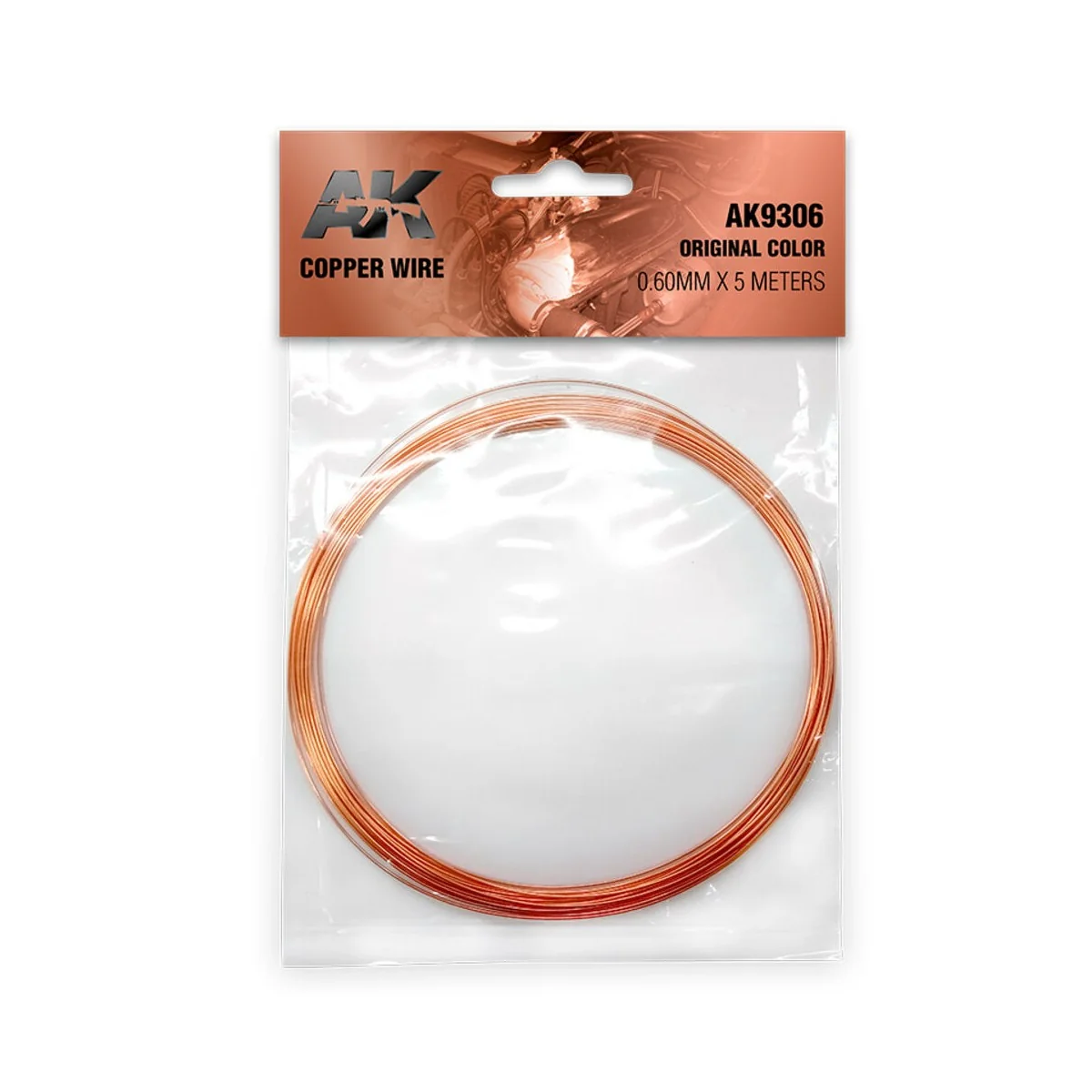 Copper Wire 0.60mm x 5 meters ORIGINAL COLOR - AK Interactive AK9306