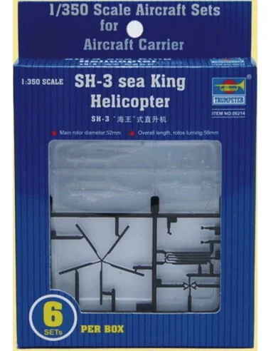 [NO_DESC] Sikorsky SH-3H Sea King Helicopter, 1/350 - Trumpeter 06214