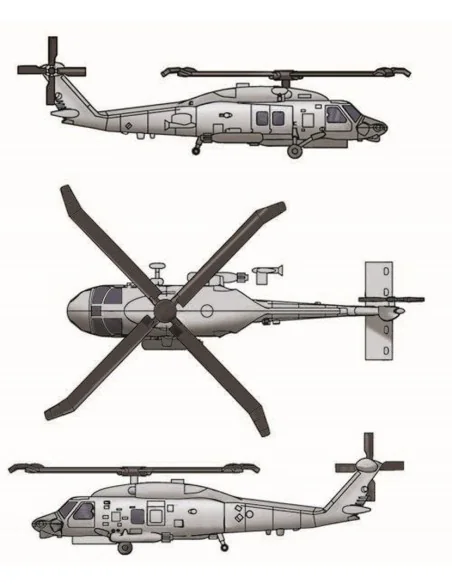 SH-60K Sea Hawk (6 aircraft), 1/350 - Trumpeter 06254