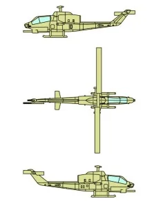 AH-1W SuperCobra (12 aircraft), 1/350 - Trumpeter 06255