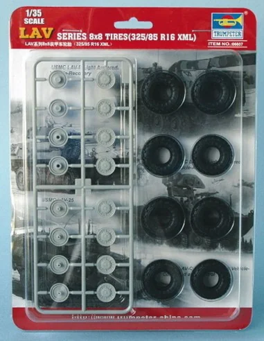 [NO_DESC] LAV Series 8x8 tires 325/85/R16 XML, 1/35 - Trumpeter 06607