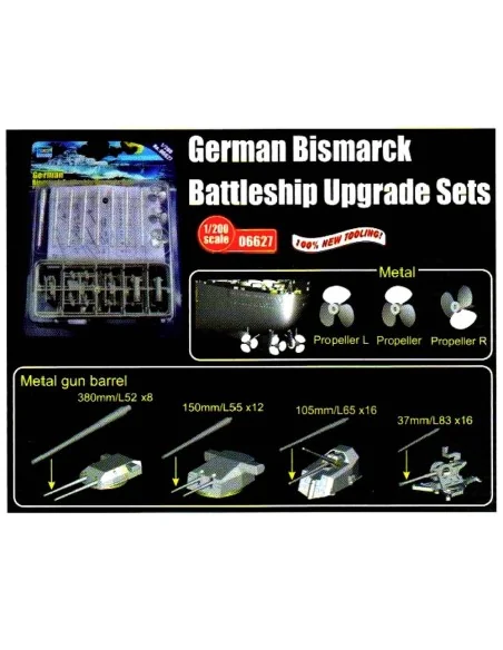 German Bismarck Battleship Upgrade Sets, 1/200 - Trumpeter 06627