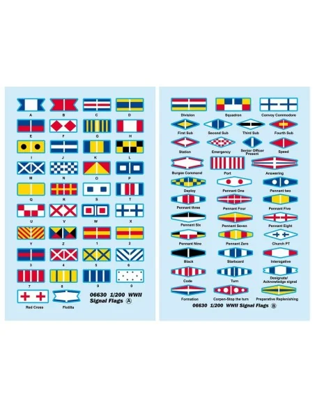 WWII Signal Flags, 1/200 - Trumpeter 06630