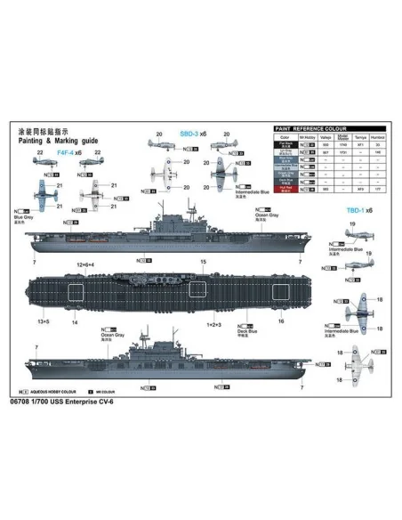 USS Enterprise CV-6, 1/700 - Trumpeter 06708
