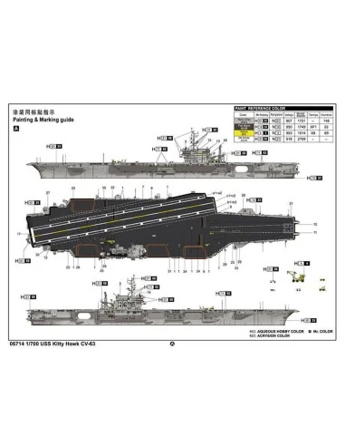 USS Kitty Hawk CV-63, 1/700 - Trumpeter 06714