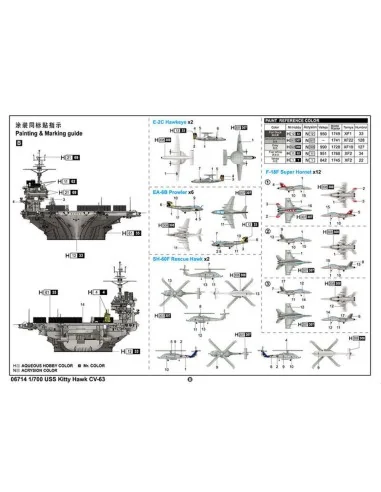 USS Kitty Hawk CV-63, 1/700 - Trumpeter 06714