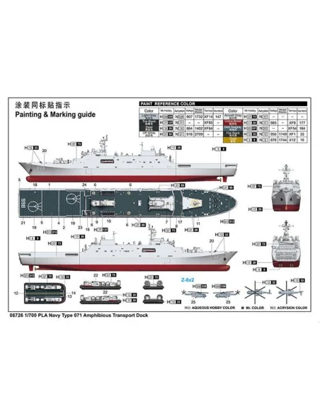 PLA Navy Type 071 Amphibious Transport Dock, 1/700 - Trumpeter 06726