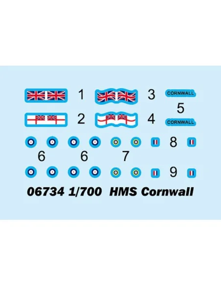 [NO_DESC] HMS Cornwall, 1/700 - Trumpeter 06734