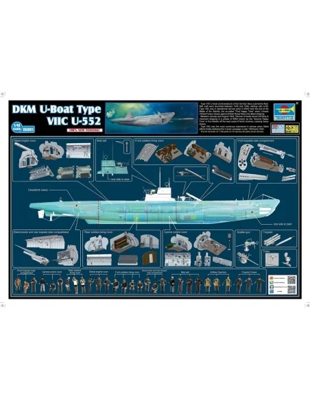 DKM U-Boot Type VIIC U-552, 1/48 - Trumpeter 06801