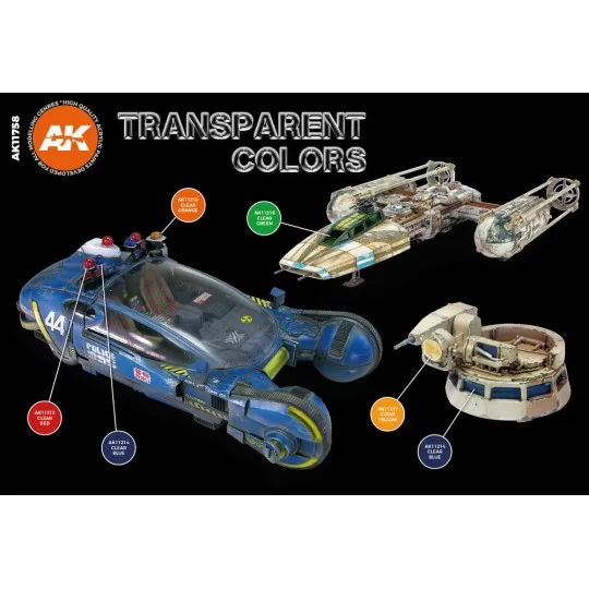 TRANSPARENT COLORS SET 3G - AK Interactive AK11758