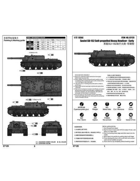 [NO_DESC] Soviet SU-152 Self-propelled Heavy Howitzer - Early, 1/72...