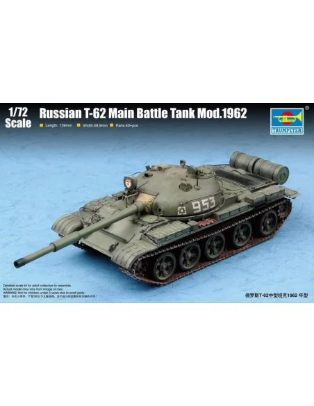 [NO_DESC] Russian T-62 Main Battle Tank Mod.1962, 1/72 - Trumpeter ...