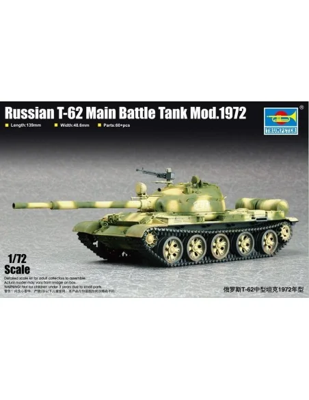 Russian T-62 Main Battle Tank Mod.1972, 1/72 - Trumpeter 07147