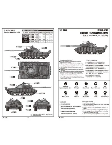 Russian T-62 ERA (Mod.1972), 1/72 - Trumpeter 07149