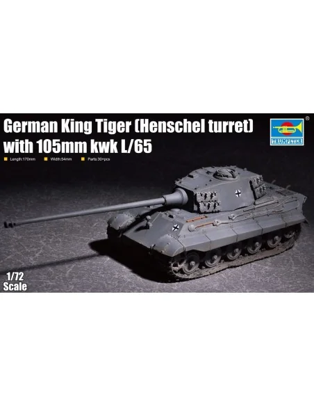 German King Tiger(Henschel turret) with 105mm kWh L/65, 1/72 - Trum...