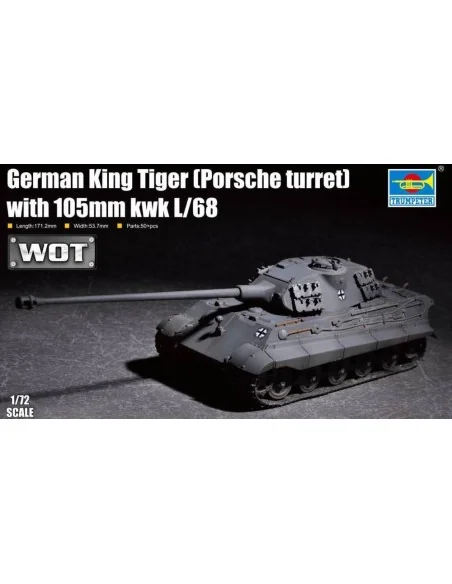 [NO_DESC] German King Tiger(Porsche turret)w.105mm kWh L/68, 1/72 -...