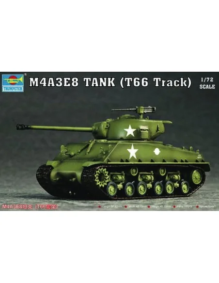 M4A3E8 Tank (T66 Track), 1/72 - Trumpeter 07225