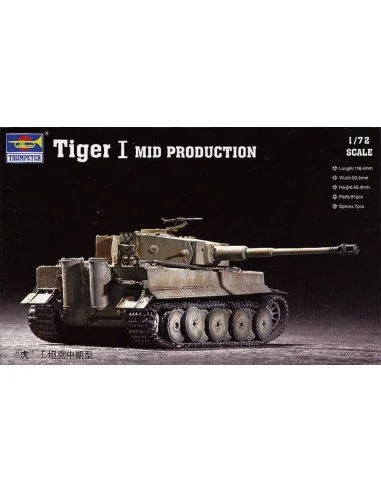 [NO_DESC] Tiger 1 Tank (Mid.), 1/72 - Trumpeter 07243