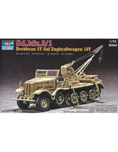 Drehkran 6t auf Zugkraftwagen 18t (Sd.Kfz. 9/1), 1/72 - Trumpeter 0...