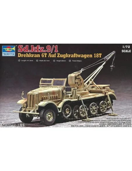 Drehkran 6t auf Zugkraftwagen 18t (Sd.Kfz. 9/1), 1/72 - Trumpeter 0...