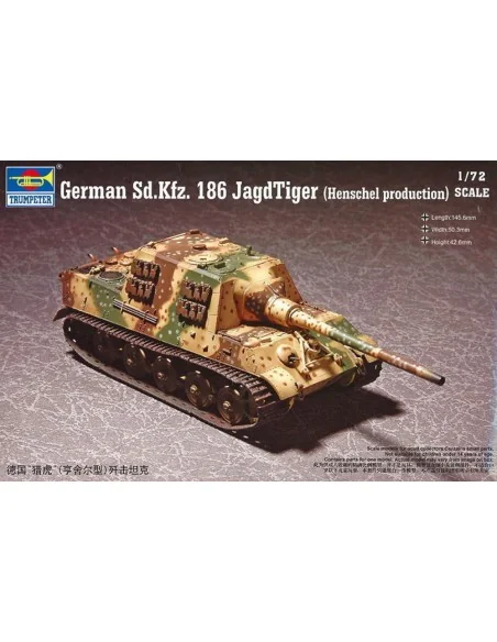 German Sd.kfz.186 Jagdtiger (Henschel production), 1/72 - Trumpeter...