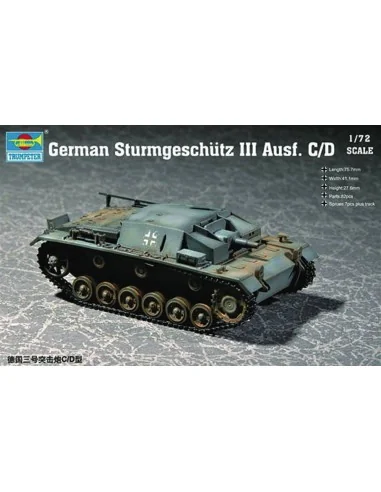 German Sturmgeschütz III Ausf. C/D, 1/72 - Trumpeter 07257