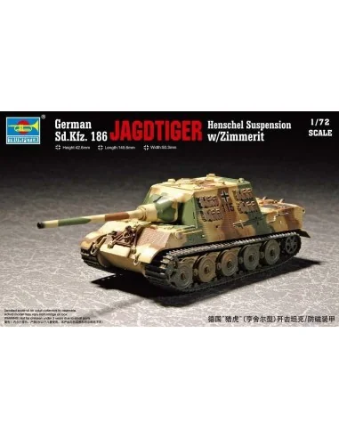 German Sd.Kfz 186 Jagdtiger wZimmerit, 1/72 - Trumpeter 07293