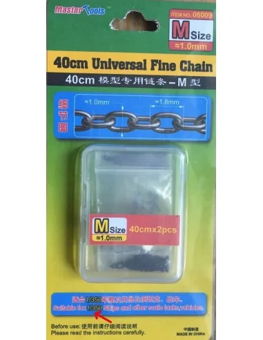40CM Universal Fine Chain M Size 1.0mmX1.8mm - Master Tools 08009