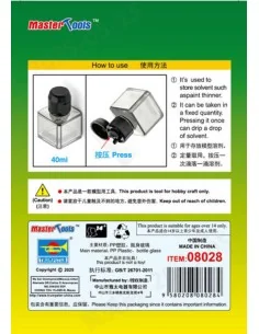 40ml Square Bottle for model solvent - Master Tools 08028