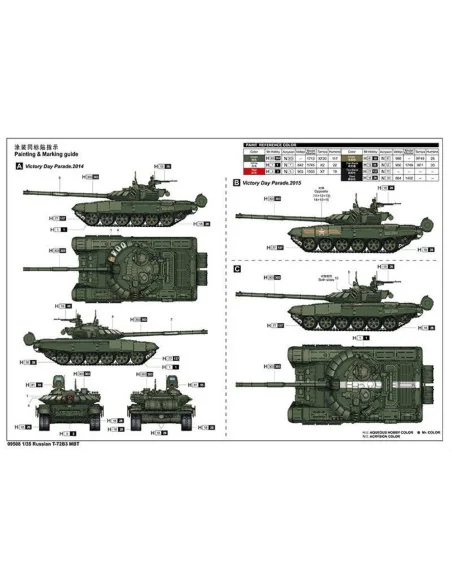 Russian T-72B3 MBT, 1/35 - Trumpeter 09508