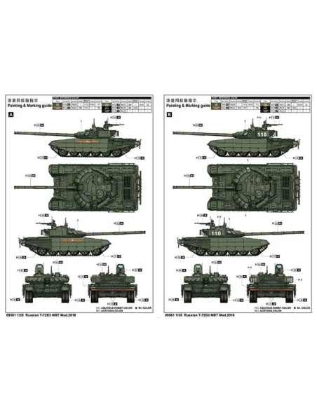 Russian T-72B3 MBT, 1/35 - Trumpeter 09561