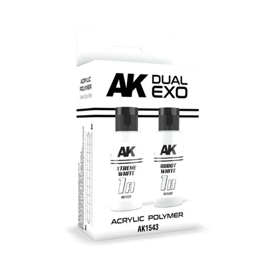 XTREME WHITE & ROBOT WHITE DUAL EXO Set 1 - AK Interactive AK1543 XTREME WHITE & ROBOT WHITE DUAL EXO Set 1 - AK Interactive AK1543