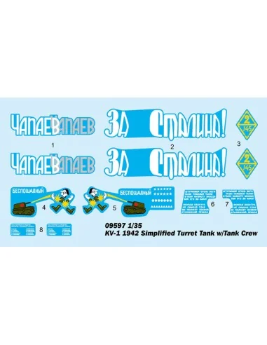 KV-1 1942 Simplified Turret Tank w/Tank Crew, 1/35 - Trumpeter 09597