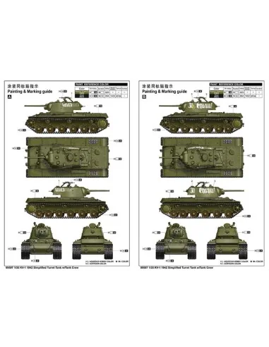 KV-1 1942 Simplified Turret Tank w/Tank Crew, 1/35 - Trumpeter 09597