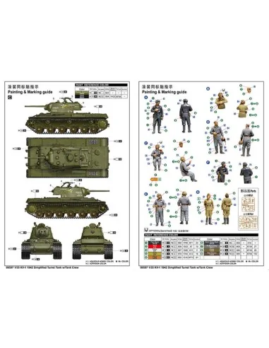 KV-1 1942 Simplified Turret Tank w/Tank Crew, 1/35 - Trumpeter 09597
