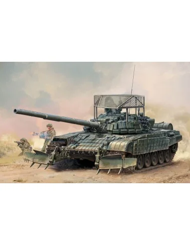 Russian T-72B1 with KTM-6 & Grating Armour, 1/35 - Trumpeter 09609