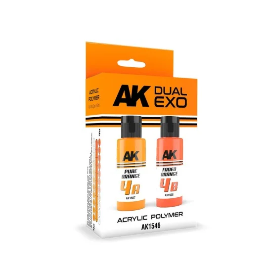 PURE ORANGE & FADED ORANGE DUAL EXO Set 4 - AK Interactive AK1546