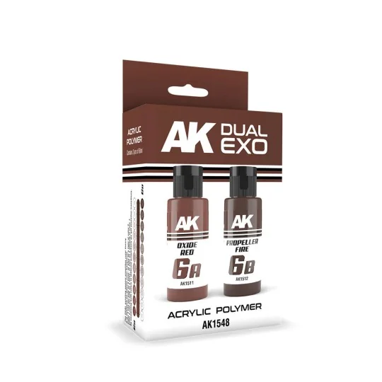 OXIDE RED & PROPELLER FIRE DUAL EXO Set 6 - AK Interactive AK1548