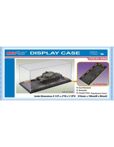 Acrylic Display Case 210 x 100 x 80mm Pre-painted Base, 1/72 - Mast...