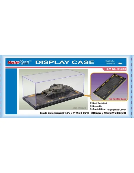 Acrylic Display Case 210 x 100 x 80mm Pre-painted Base, 1/72 - Mast...