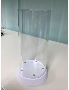 Flat Top Acrylic Display Case with LED Light (ø84 x 185mm) - Master...